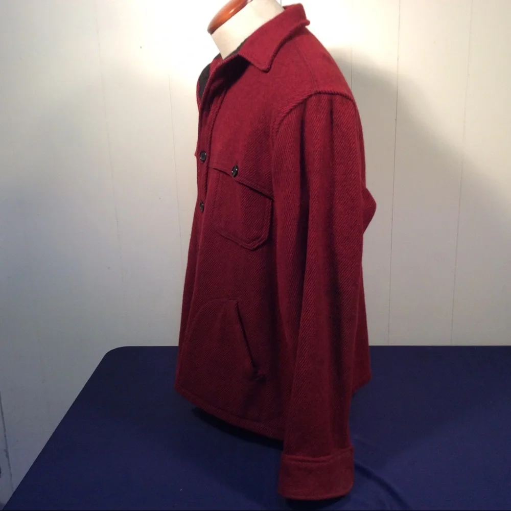 Men's Red Wool Jacket - Picture 5 of 10